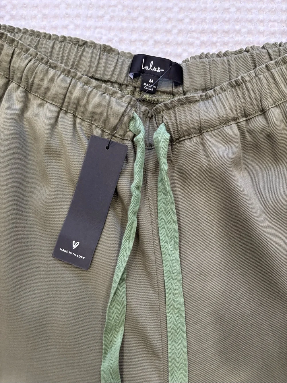 Lulu's Casually Modern Olive Green Straight Leg Cargo Pants